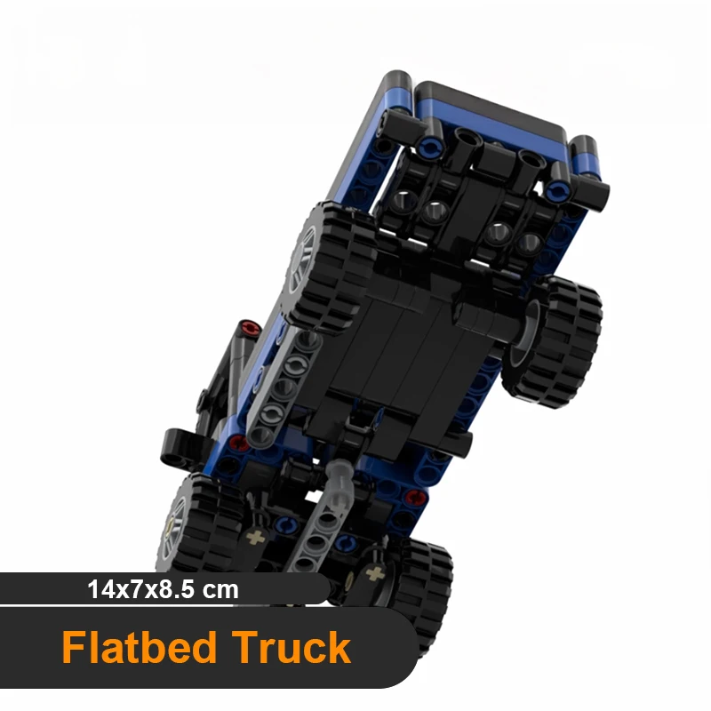 Stuurwagen Bouwstenen Losse Onderdelen Pickup Model MOC Bricks Kid DIY Technisch Gemodificeerd Transportvoertuig Assemblage Speelgoed