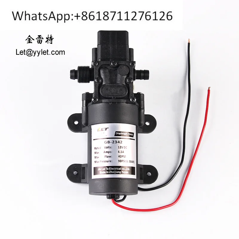 

GB-2342 Jinleite 12V24V водяной насос высокого давления для автомойки GB-2442 миниатюрный самовсасывающий электрический мембранный насос