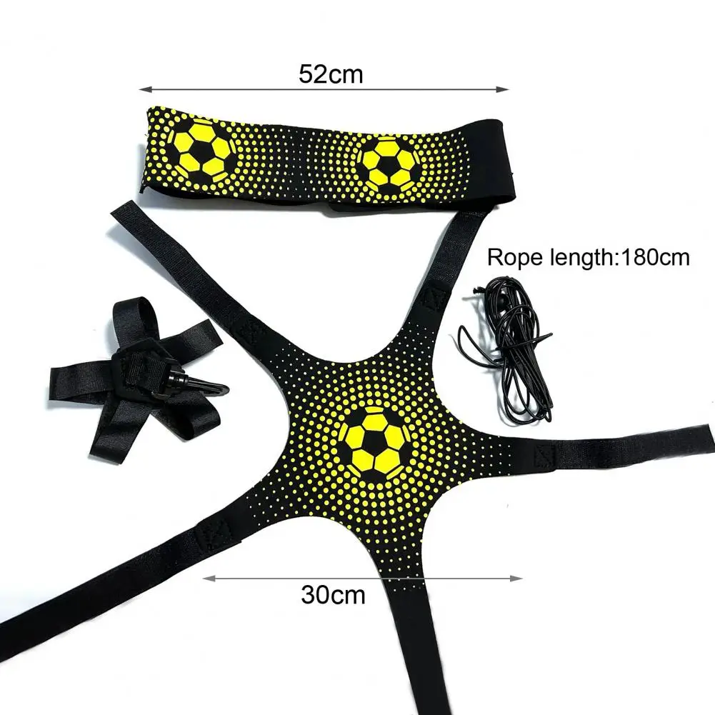 Football Training Tape Soccer Training Aid with Adjustable Belt Elastic Rope Fastener Tape for Hands-free Football Kick for Kids