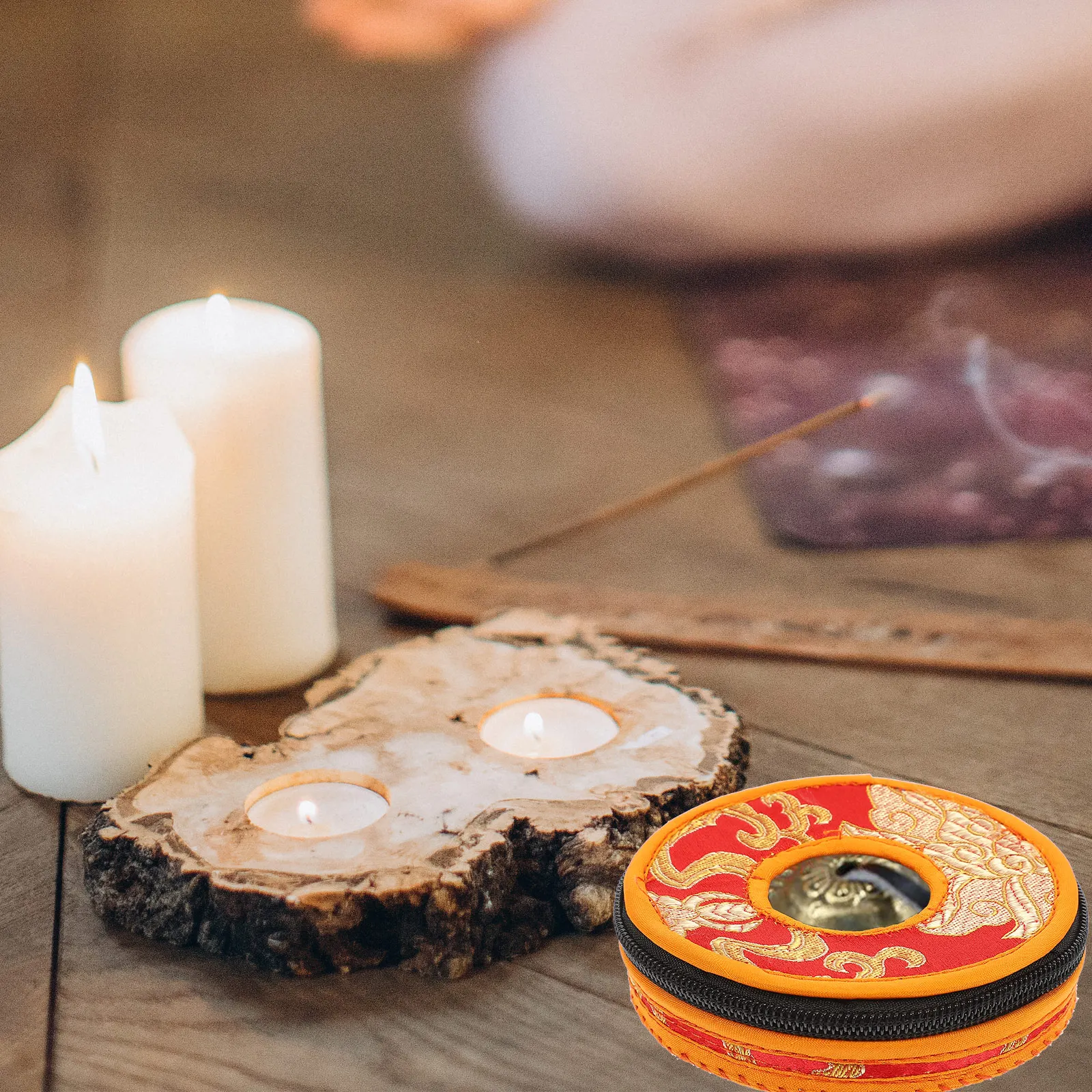 

Nepal Style Meditation Container Durable Storage Case Tibetan Box Handmade Box Perfect Size Cymbals Bell Case Temple