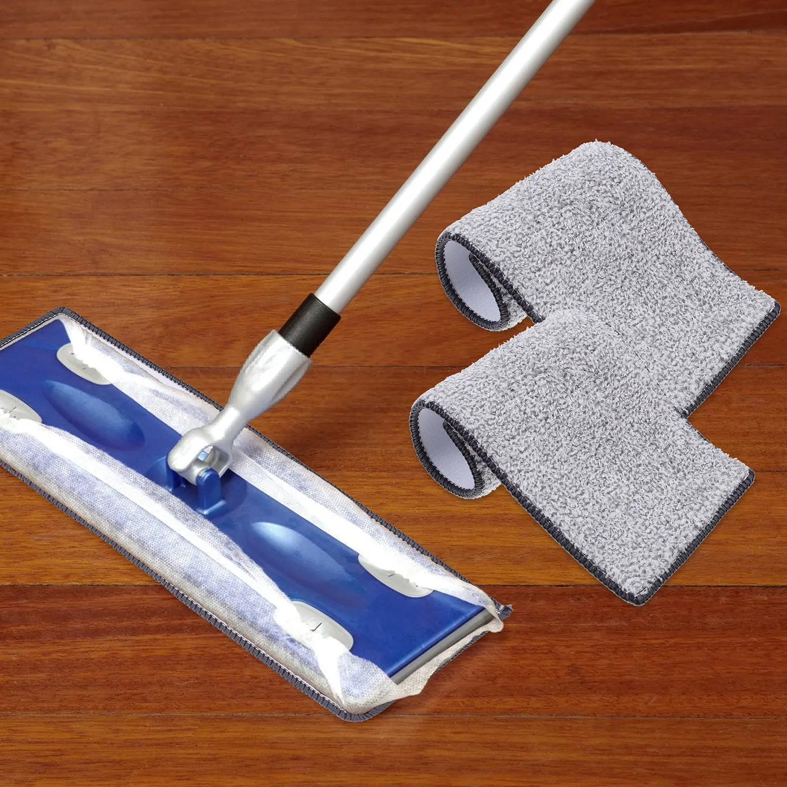 10Pcs Microfiber Mop Pads Replacement Head for Home Office Floor Cleaning Strong Absorbent Quick Dry Reusable Cleaning Mop Cloth