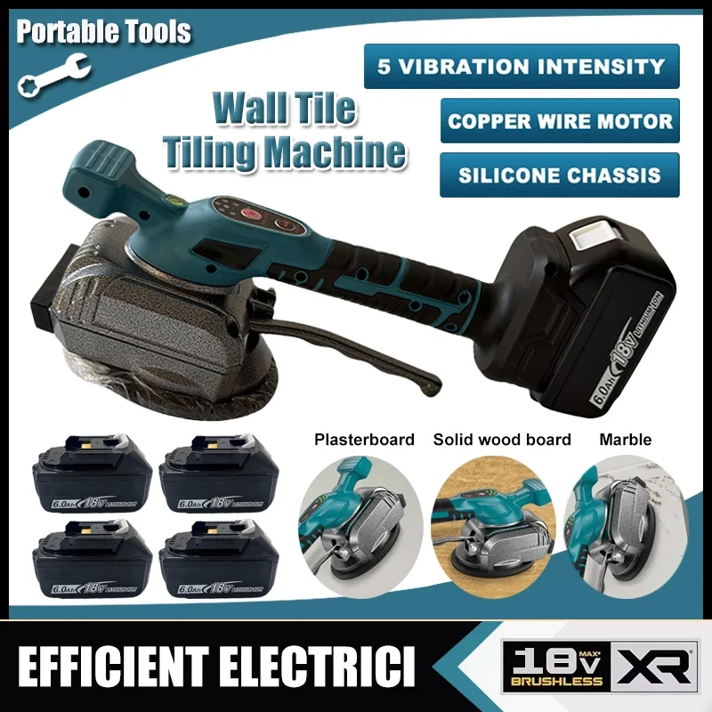 

Вибрационная машина для выравнивания плитки, беспроводная, интеллектуальная, для укладки настенной плитки, электроинструмент для аккумуляторов Makita 18V