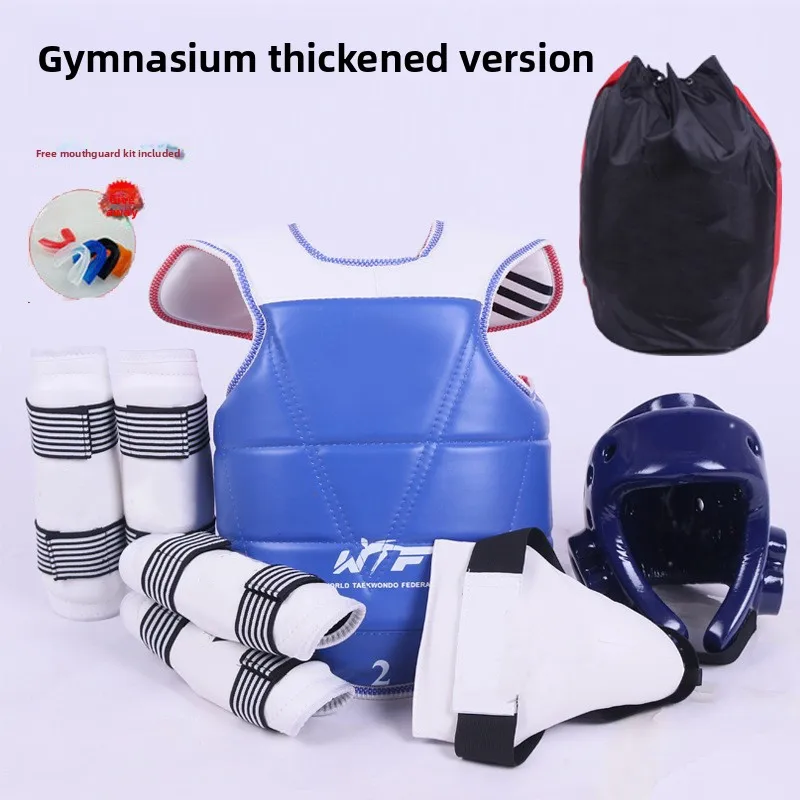 

5-Piece Kids Boxing & Taekwondo Protective Gear Set - Thickened Full Equipment for Martial Arts Competition & Sparring