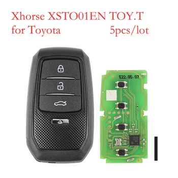 1-5 teile/los xhorse xsto01en to y.t für toyota xm38 smart key mit schlüssel shell unterstützung 4d 8a 4a für global