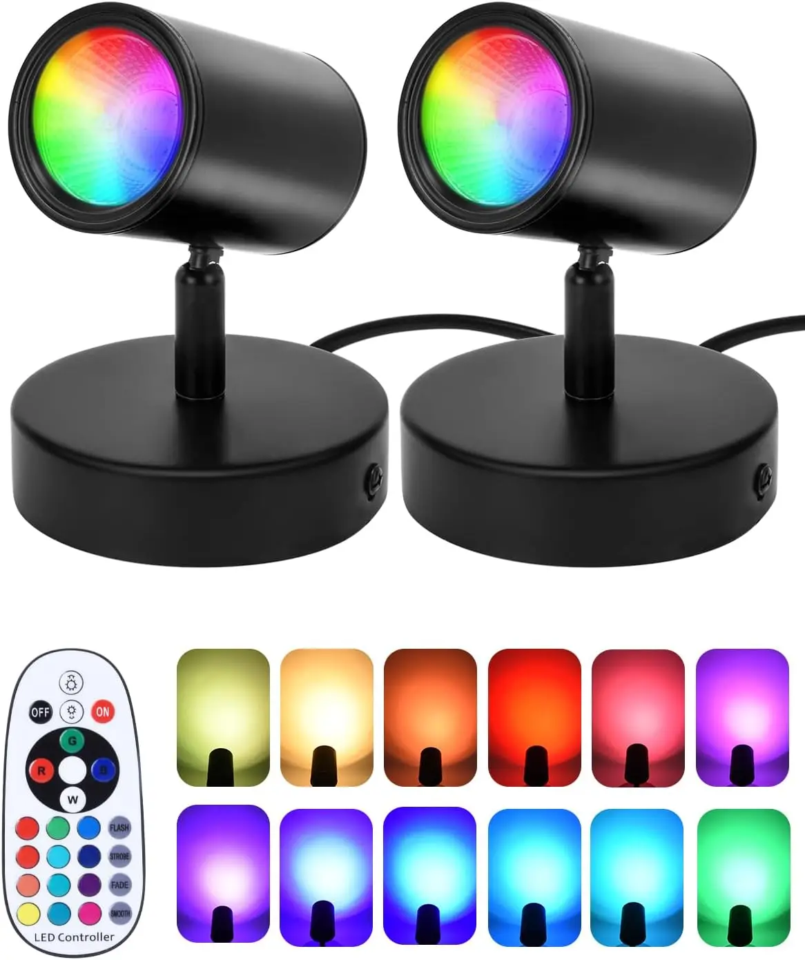 

RGBW светодиодный прожектор для помещений 10 Вт с изменением цвета, с пультом ДУ, 120 В, для рождественского освещения и акцентной подсветки