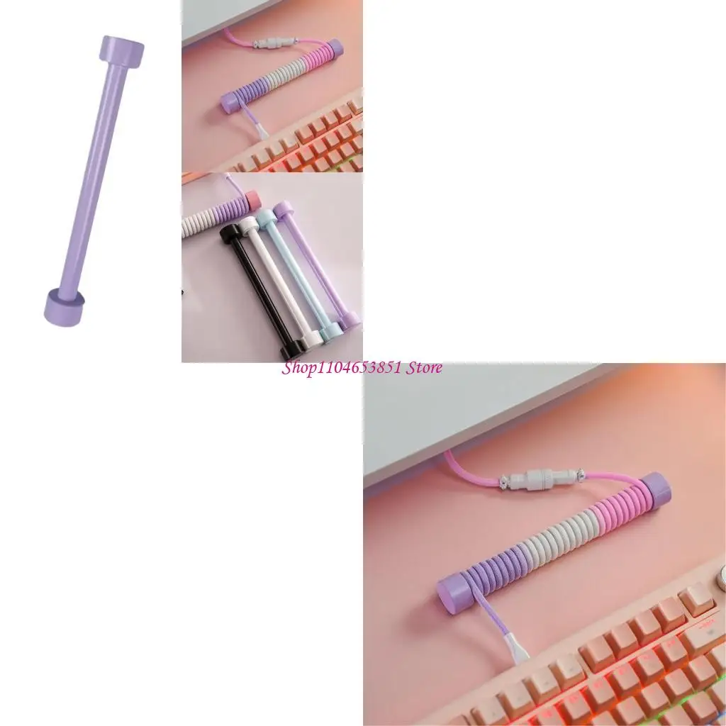 

Coiled Keyboard Cable Protections Rod Cable Weight Rod Stainlessly Steel Aviation Connector Fixed Rod 15cm