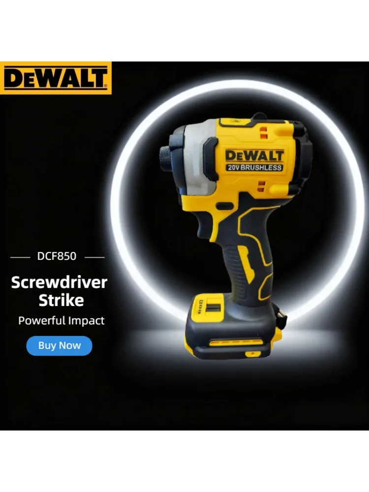 DEWALT newDCF850 20V Bezprzewodowy Elektryczny Wkrętak z Silnikiem Bezszczotkowym, Wiertarko-Wkrętarka Akumulatorowa, Elektryczny Klucz Udarowy o Dużym Momencie Obrotowym — 2