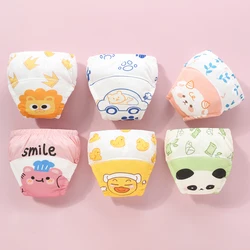 Reusable Waterproof  Cute Baby Comfortable Cotton Cartoon Training Pant For Boys Girls Toilet Potty Learning Diaper Underwear