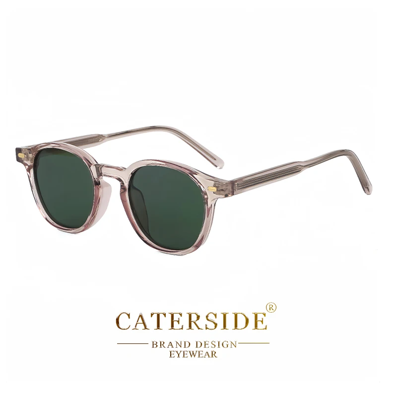 Caterside Polarisierte Runde Sonnenbrille für Herren, Punk TR-Rahmen mit Core-Einsatz, Retro-Sonnenbrille für Damen, Set für Autofahren und Angeln, UV400-Schutz – Detail 14