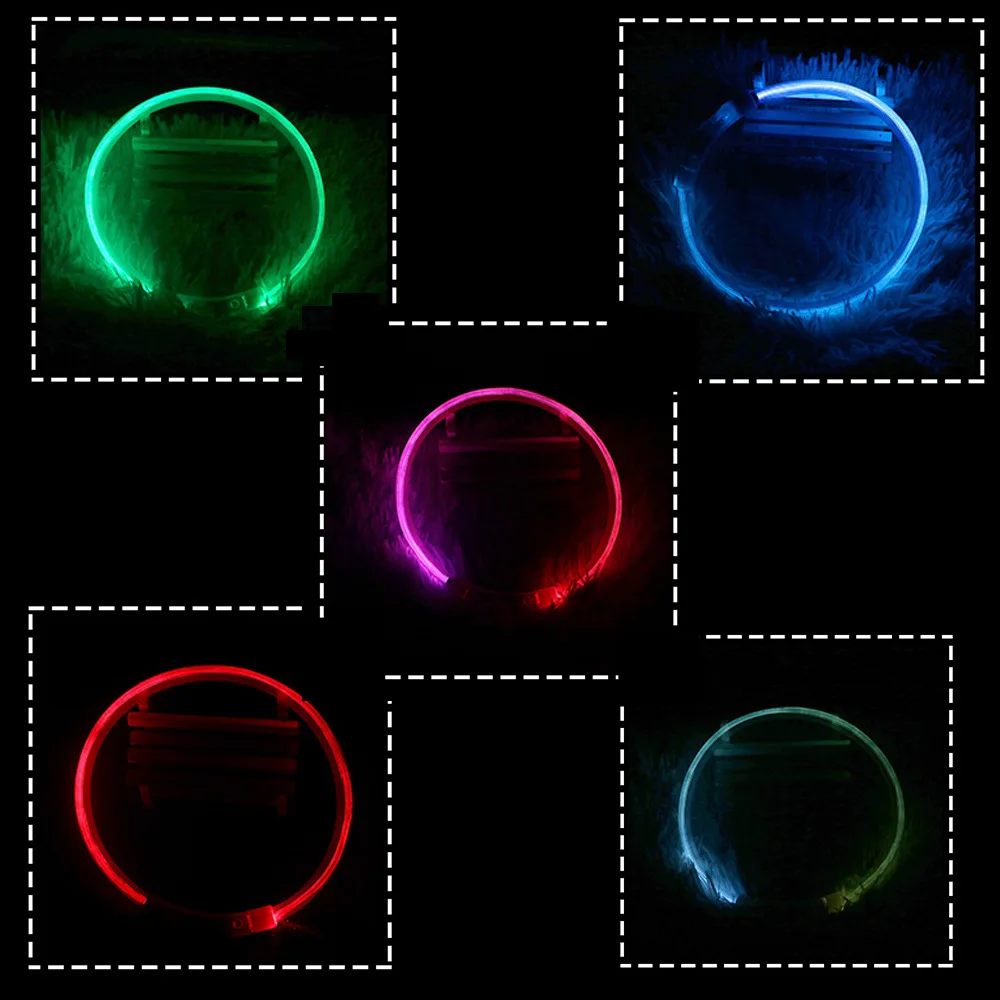 Led Usb Dog Collar Pet Dog Night Luminous Charge Collar Led Night Safety Flashing Glow Dog Loss Prevention Collar Pet Accessorie