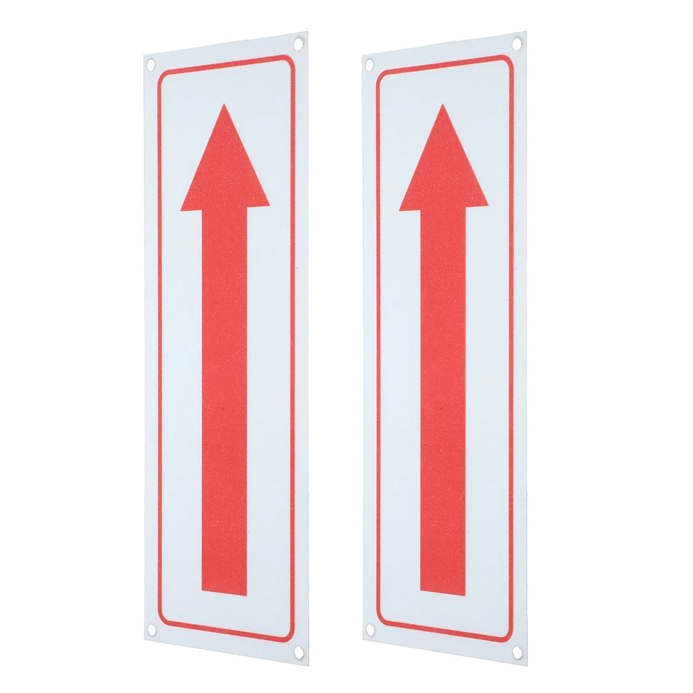 

2pcs Arrow Sign Stickers Aluminum for School Corner Directional Guidance Traffic Safety Signs Reflective Metal