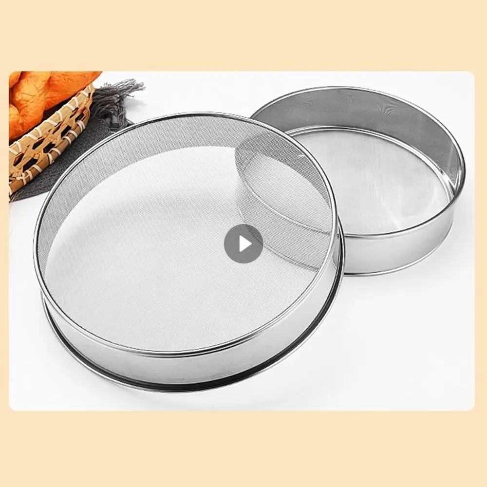 Baking Basket Durable Mirror Reflection 304 20cm60 Mesh (with Ring) 304 15cm60 Mesh (with Ring) Flour Sieve 60 Mesh Screen