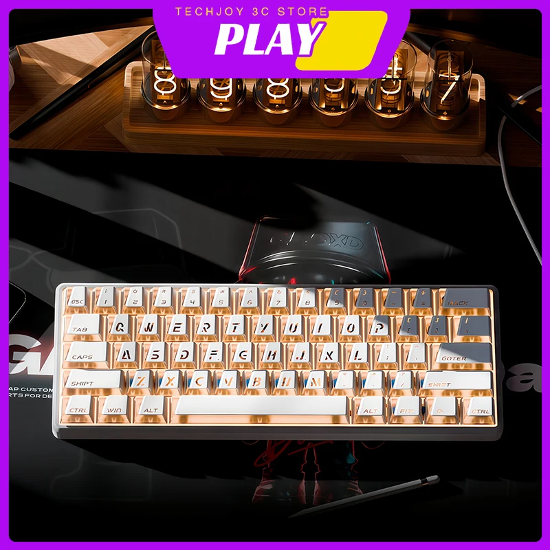 XVX Prism Keycap Cherry Highly Transparent Front Legends Large Character ABS PC Double Shot Magnetic Switch Mechanical Keycaps