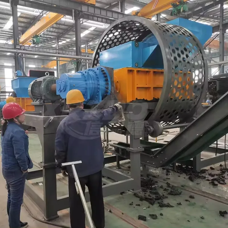 Full Automatic  Waste Tire Shredder  Scrap Car Tire Shredder Machine Tyre Shredding Machines for Sale