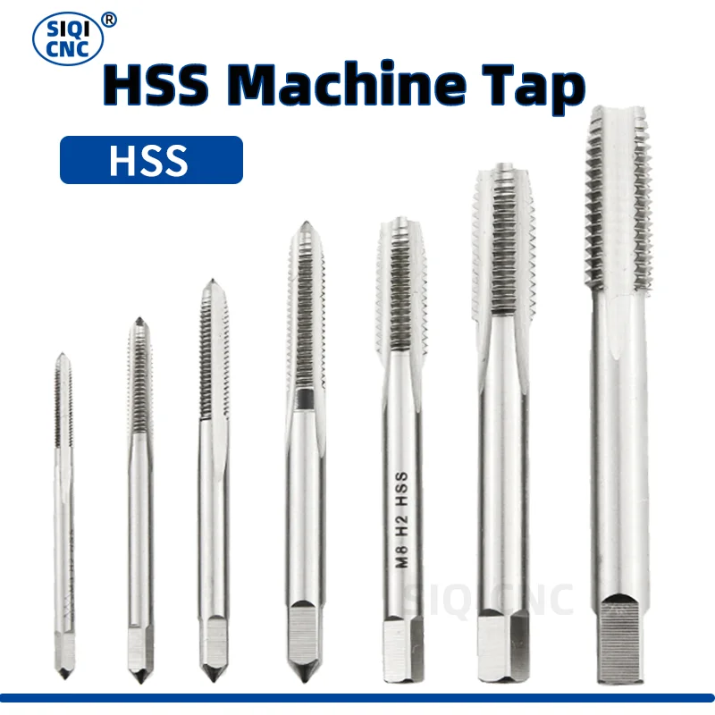 

SIQICNC Right Hand Thread Tap HSS Machine Plug Tap Metric Screw Tap Drill Thread Tool M2 M3 M4 M6 M7 M8 M10 M12 M14 Hand Tools