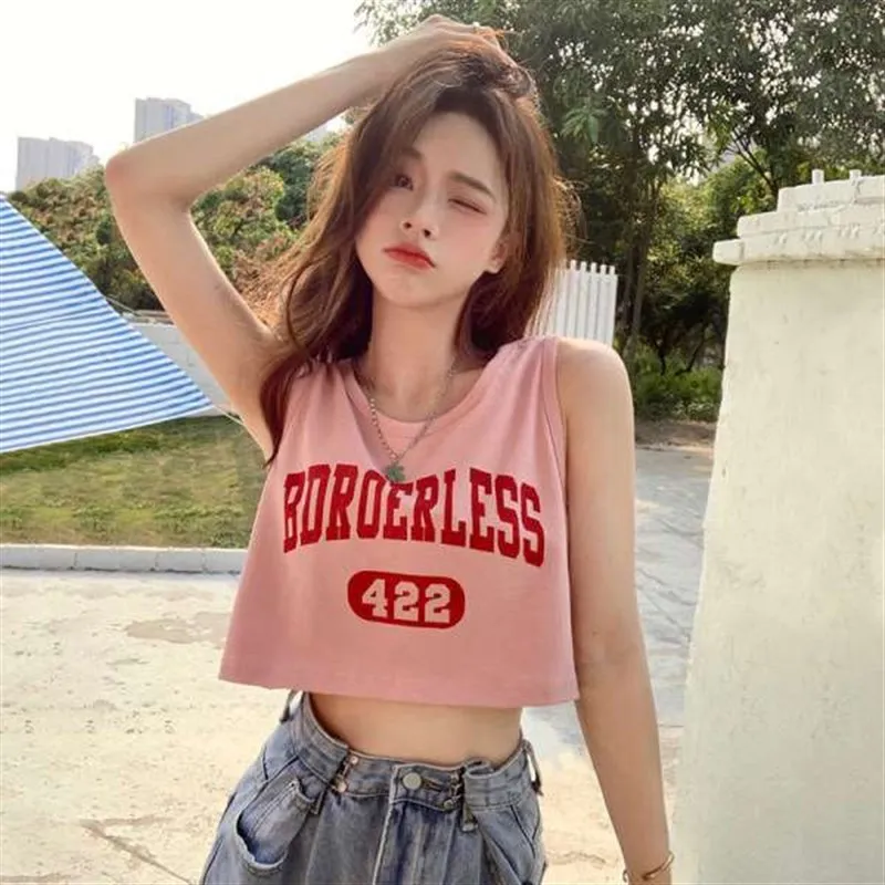 

Женская летняя футболка American Sports Vic Hot Girl Sle, круглый повседневный топ из полиэстера и волокна с принтом