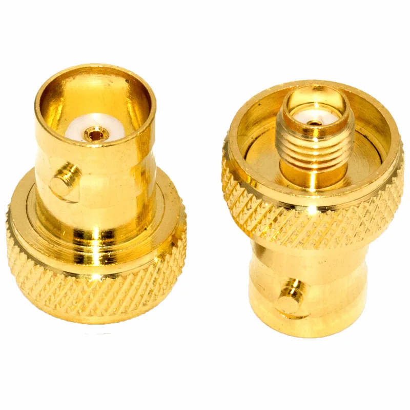 1 Stück vergoldeter BNC-Buchsenadapter auf SMA-Buchse, runder RF-Stecker für BaoFeng UV-5R FD-880 – Detail 5