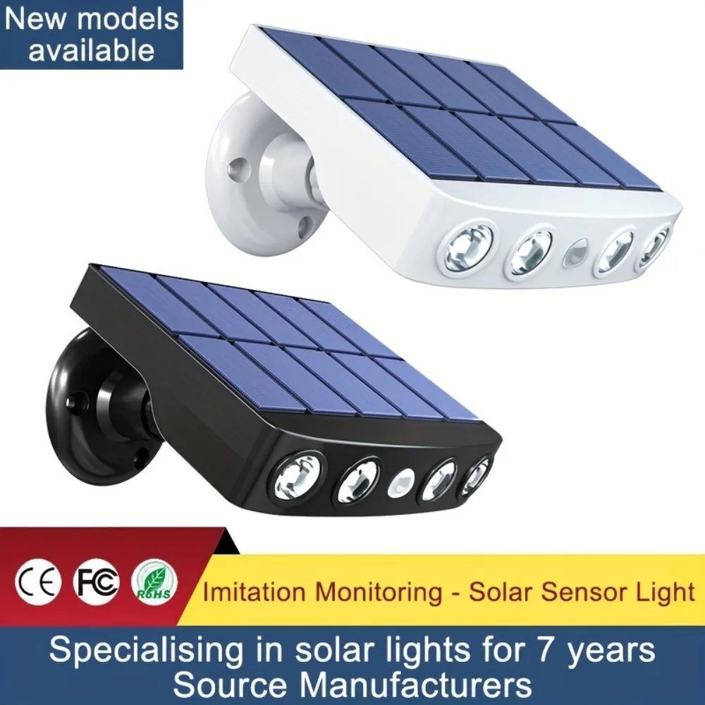 Powerful Solar Security LED Lights Outdoor Decor Sensor Motion 3 Modes Street Waterproof Lamp Wall Night Work Light for Garden