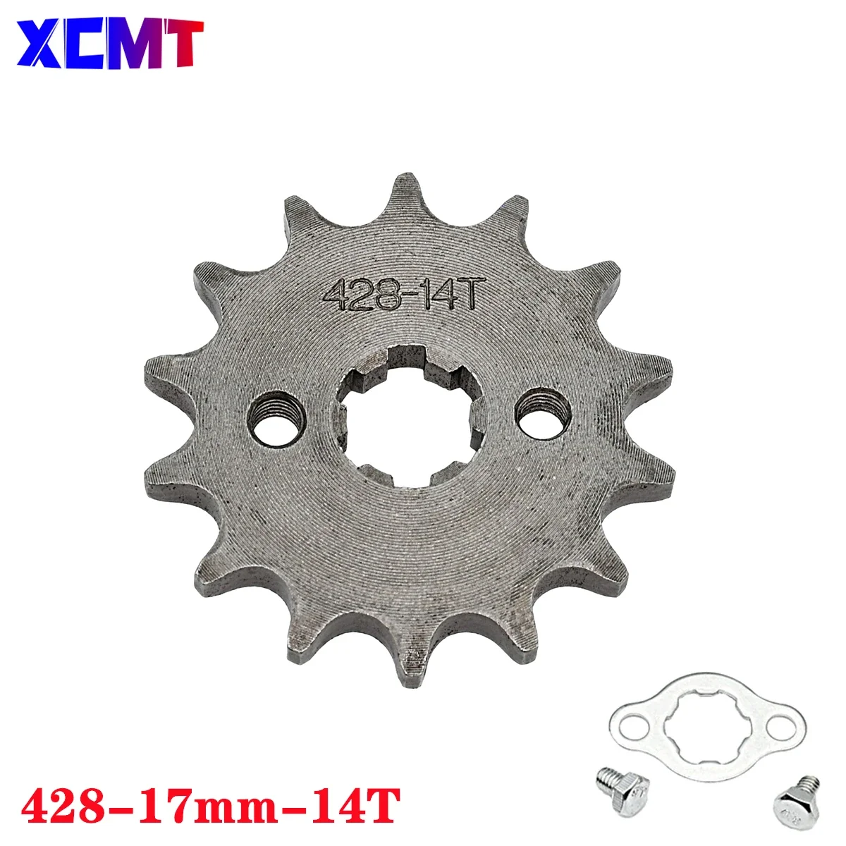 Front Engine Sprocket 428 Chain 17/mm 10t 11T 12t 13T 14T 15t 16t 17T 18t 19T Teeth, For 50cc to 125cc Off-road Bicycle ATV