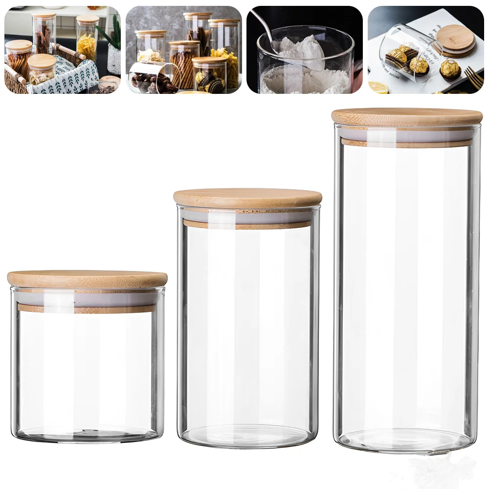 5 قطعة صندوق تخزين مختوم شفاف المطبخ الغذاء الحبوب تنظيم خزان البلاستيك سعة كبيرة مقاوم للرطوبة مختومة الجرار