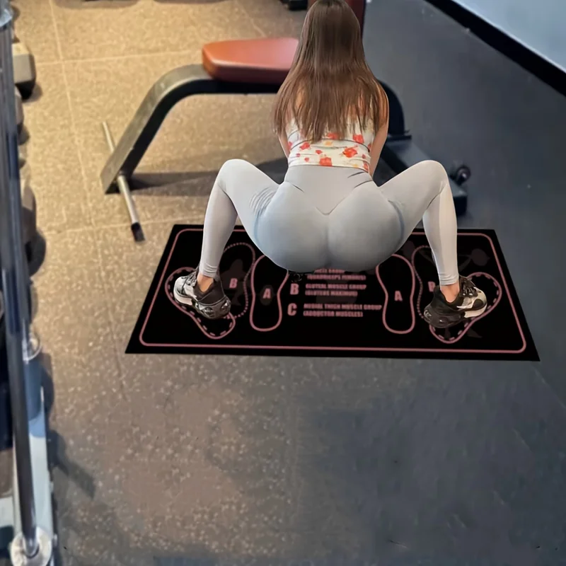 This Two-Color Squat Mat Is Non-Slip And Durable, Suitable for Home And Gym Use, Without Battery