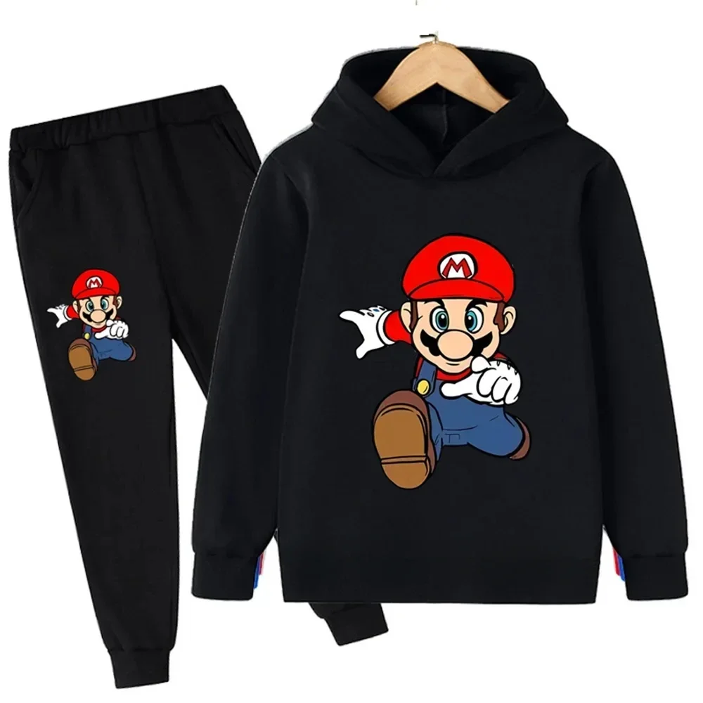 New Game Super Marios Child Hoodie Set Kid Hooded Sportswear Girl Baby Clothes Boy Pokemon- Clothes 2 5 6 7 8 9 10 11 12 13 12 Y