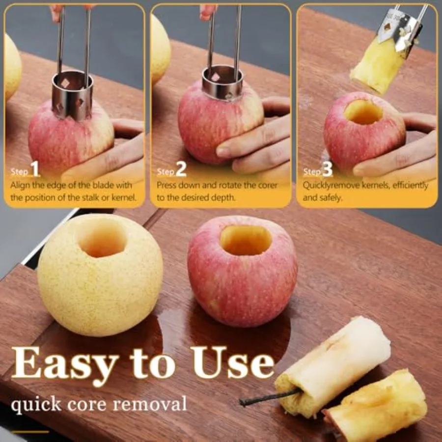 Verbeterde roestvrijstalen rode bel peperzaadboorgereedschap voor groenten en fruit Keukengadget met efficiënte zaadverwijdering F