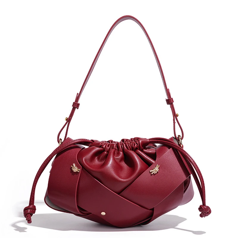 2026New hand-woven women's bag, shoulder and crossbody bag, 