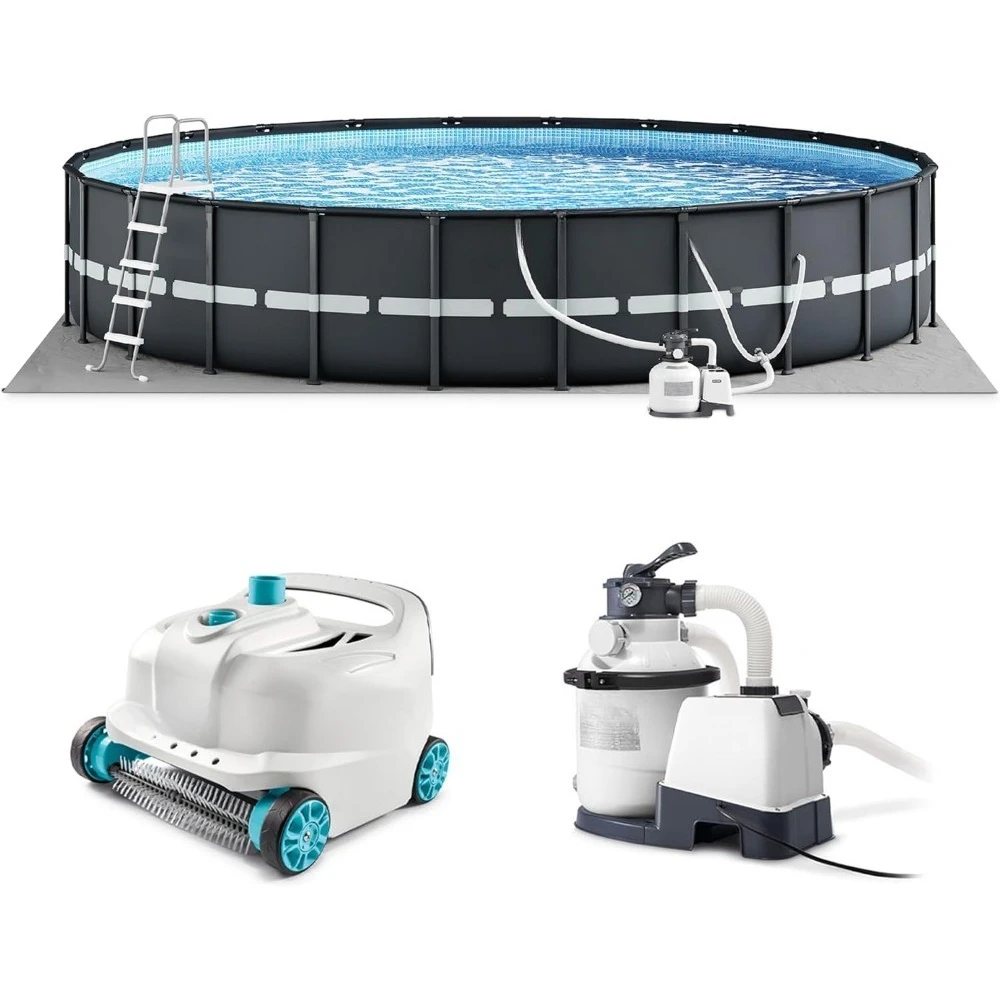 

Открытый бассейн, насос с песчаным фильтром и роскошный автоматический пылесос, набор надземных бассейнов, уличные бассейны