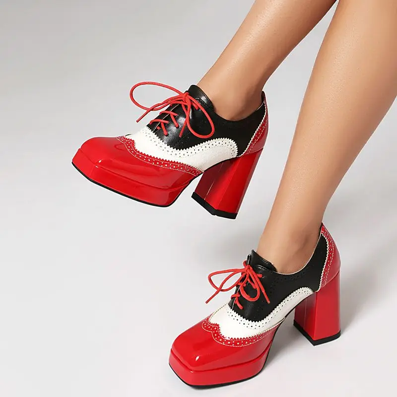 

ORCHA LISA, разноцветные туфли-лодочки, туфли на платформе 9,5 см на массивном каблуке, размер 45, 47, 48, удобная обувь для свиданий