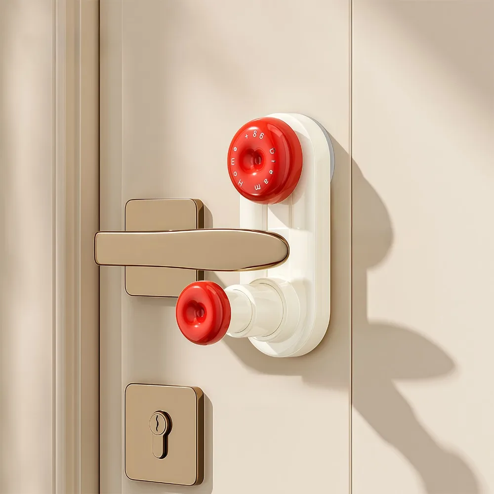 

Suction Cup Door Handle Fixed Lock 3-Gear Adjustable Easy Installation Baby Anti-opening Door Lock Anti-Theft Child Safety Lock