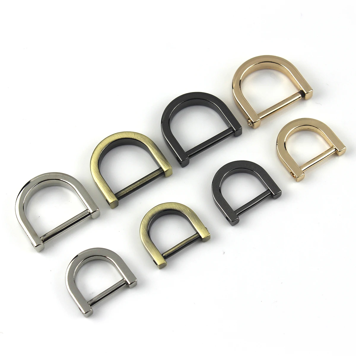 1piece Metal Detachable D Ring Removable Dee Buckle Shackle Clasp for Leather Craft Bag Strap Belt Handle Shoulder Webbing