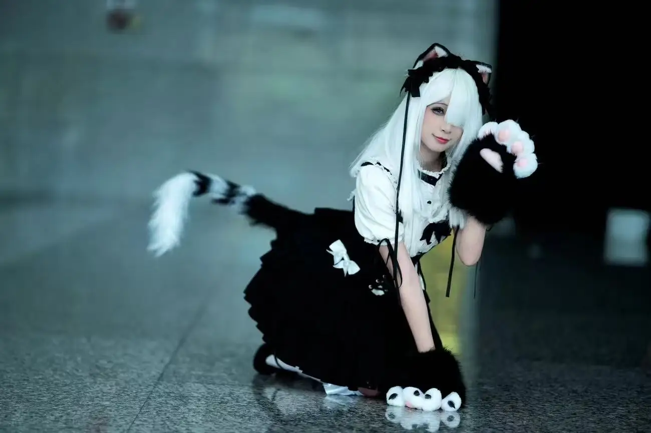 かわいい漫画コスプレ衣装手袋毛皮の着ぐるみキグルミぬいぐるみ猫の足手袋きしむ音付きキグルミコスプレ小道具子供ギフトハロウィン