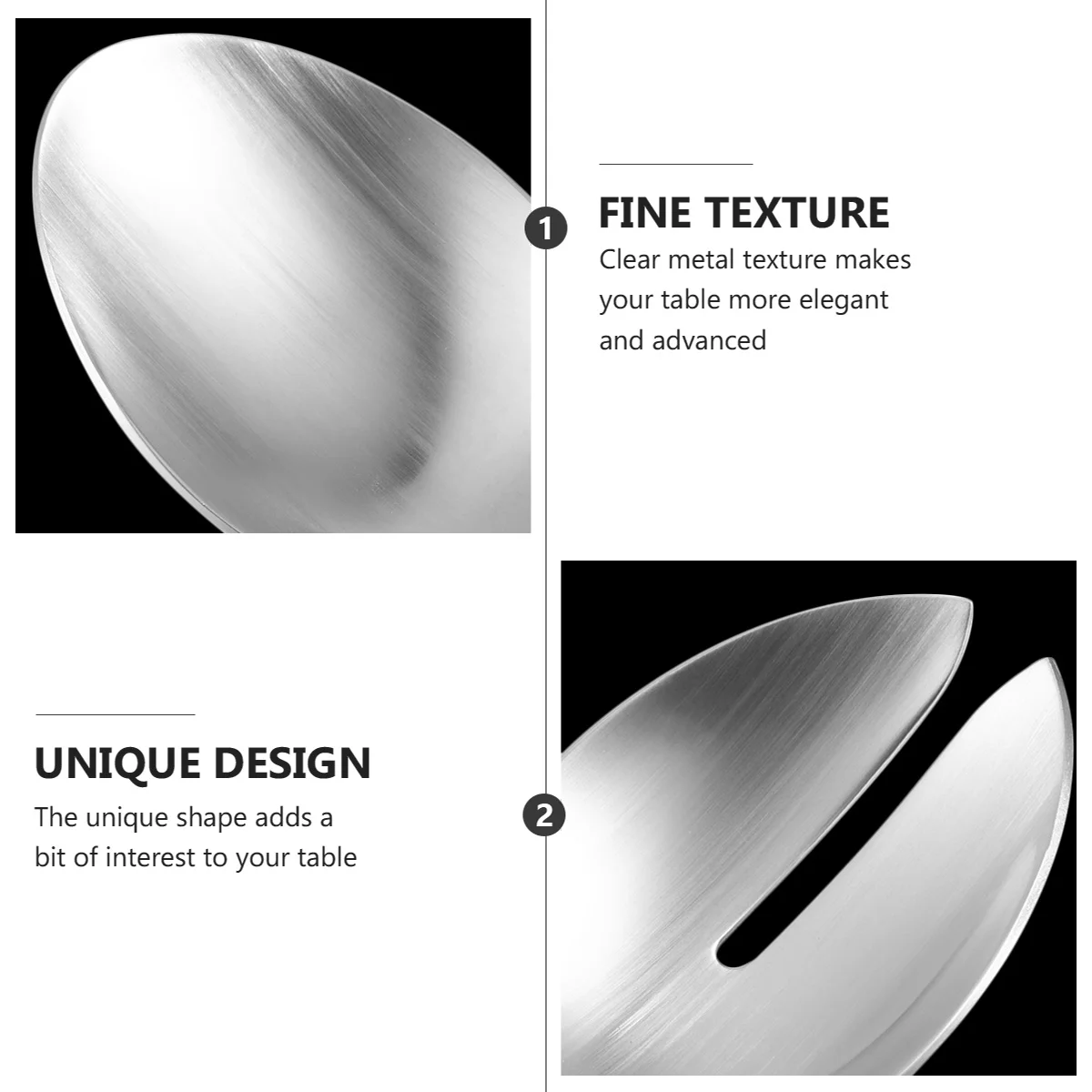 

2Pcs Stainless Steel Fork Spoon Set Salad Flatware Elegant Mirror Polish Tableware Utensils for Household Restaurant