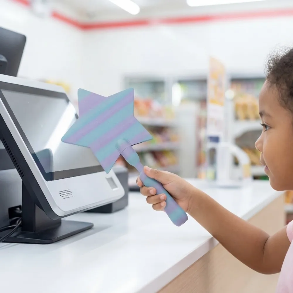 Creative 3D Printed Wand Tap To Pay Portable Contrast Color Striped Contactless Payment Sleeve Cute Detachable