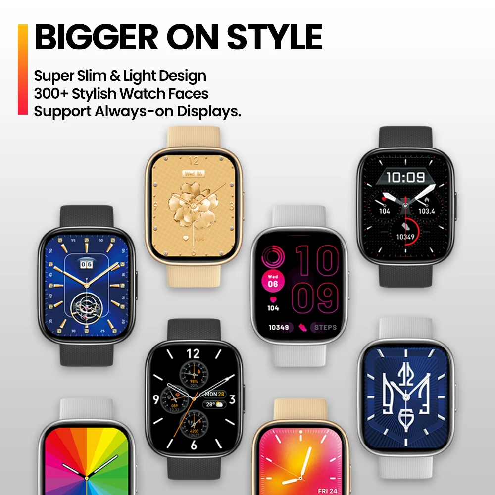 New Zeblaze GTS 3 Plus Voice Calling Smart Watch Ultra 2.15ββ AMOLED Screen Health and Fitness Tracking Smartwatch for Men Women