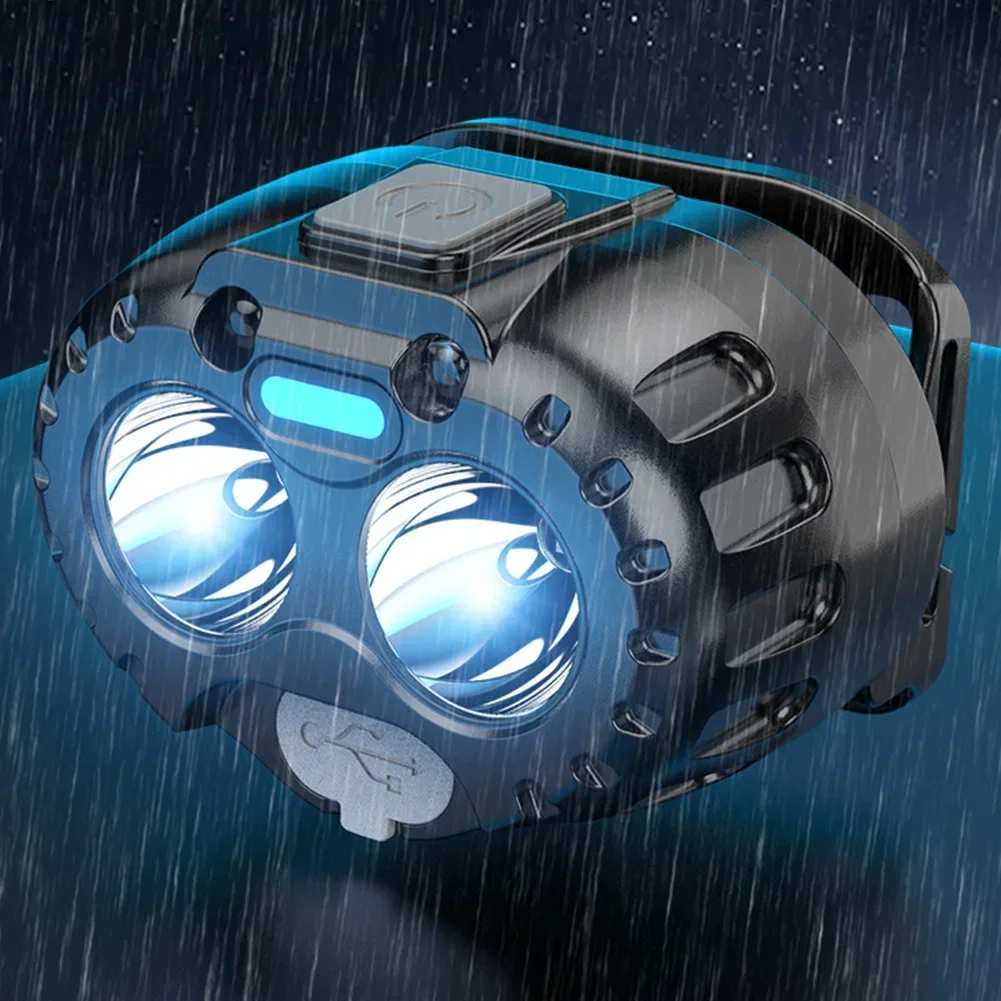 Poderoso farol led ipx4 à prova dwaterproof água lanterna de cabeça de emergência 250lm xpe led farol 500mah para pesca ao ar livre acampamento caminhadas