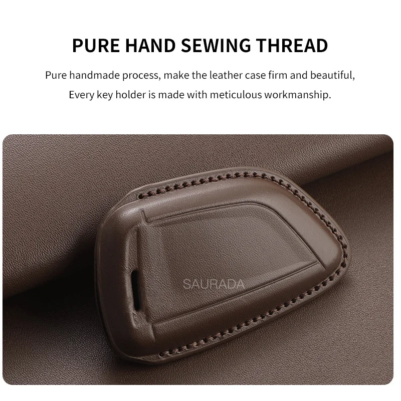 Genuine leather Style Fashion Car Key Case Cover Shell Fob For BMW X1 X3 X4 X5 X6 F15 F16 F48 G30 G38 525 540 740 1 2 5 7 Series