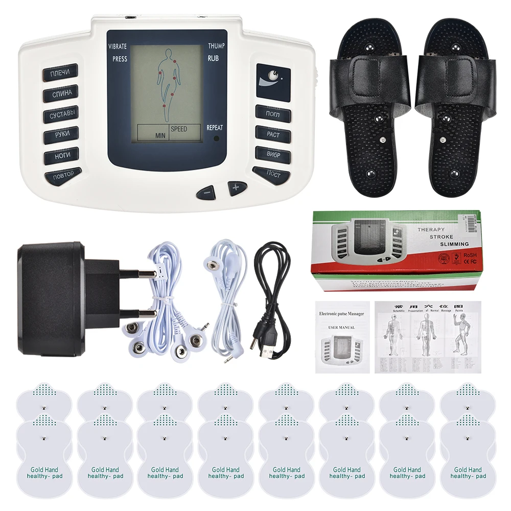 JR309 Electronic Pulse Massager Tens Ems Machine Electrical Nerve Muscle Stimulator Acupuncture Slimming Massager Pain Relief