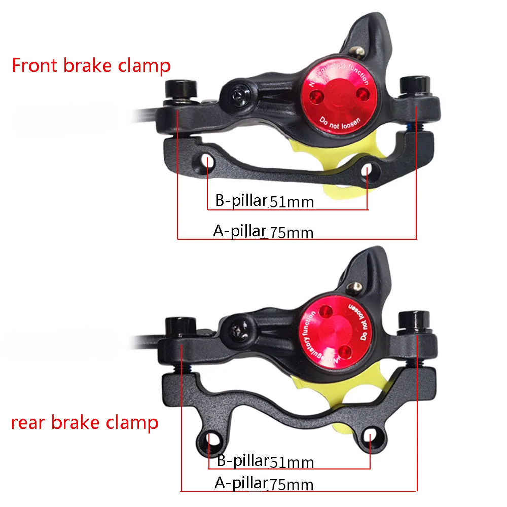 Hydraulic Disc Brake HB-875E Double Pistons Electric Power Off Oil Brake for E-scooter Mtb Foldable Bike Front 800mm Rear 1400mm