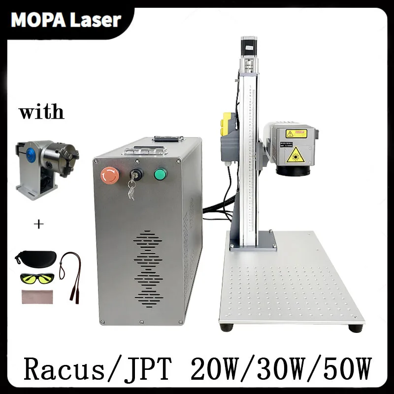 Auto Foco Fibra Gravar Laser Máquina, Marcação de Corte, Aço, Ouro, Prata, Raycus, JPT Fonte Laser, BJJCZ, Cartão de Controle, 20W, 30W, 50W