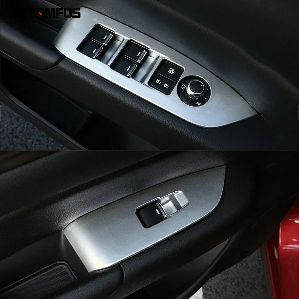 Car Accessories For Mazda CX-5 CX5 KF 2017-2024 2025 Interior Carbon Fiber Window Lift Switch Cover Trim Inside Armrest Frame