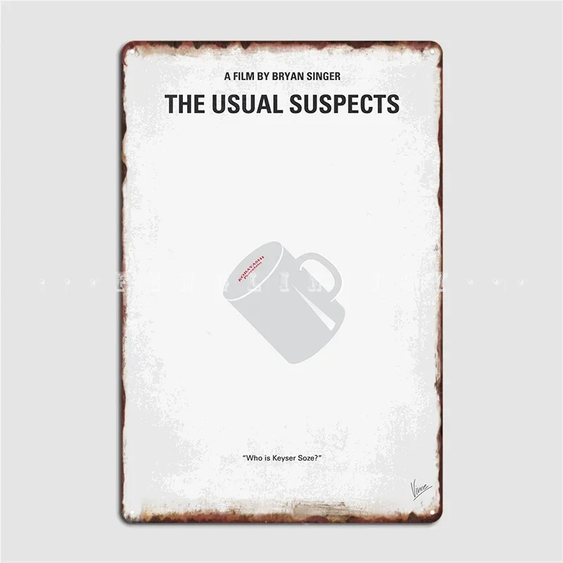 The Usual Suspects Minimal Movie Poster A Boa Metal Plaque Poster Cinema Kitchen Wall Printing Wall Plaque Tin Sign Poster
