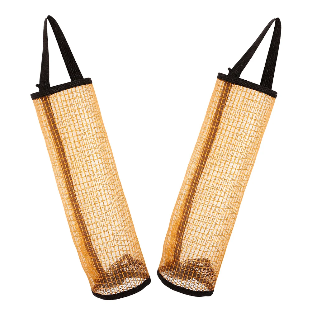 

2Pcs Tennis Ball Storage Mesh Bag Wall Mounted Large Capacity Portable Nylon Mesh Holder Sports Organizer Pickleball Accessories