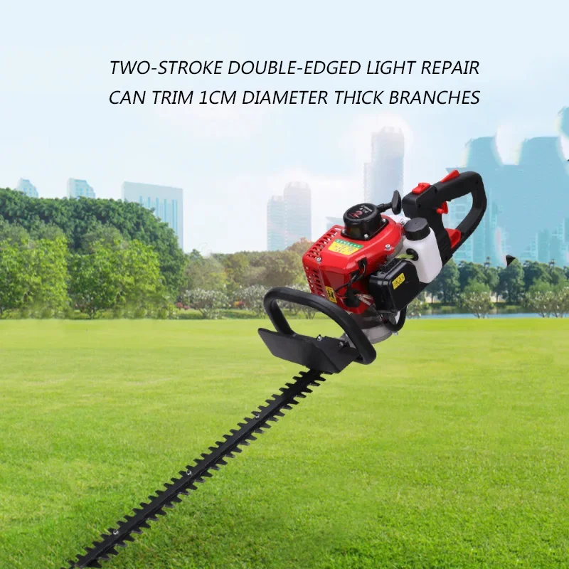 68CC Two-Stroke Gasoline Double-Blade Light Hedge Trimmer Tea Tree Trimmer Backpack Garden Thick Branch Trimmer Electric Tool