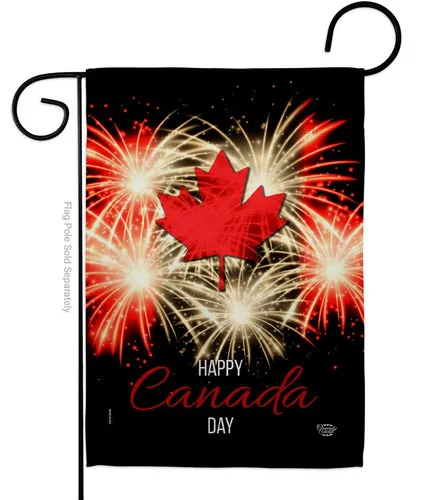 Firework Canada Day Garden Flag Provinces Canadian Territories Region Country...