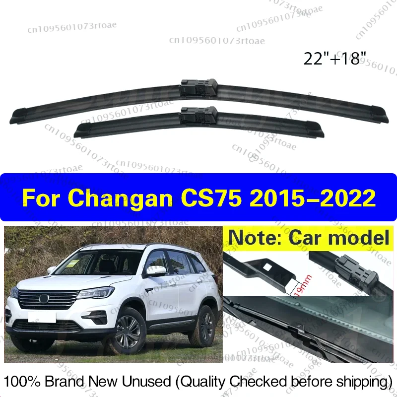 

Car Front Wiper Blades For Changan CS75 2015-2022 2021 2020 Rubber Windshield Windscreen Cleaning Window 22"+18" Car Accessories
