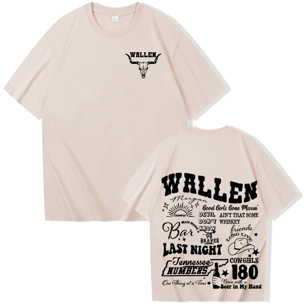 Wallen & Bull Skull Cowboy Country Western Long Live Cowgirl Tshirt Unisex Harajuku Short Sleeve Shirts Fans Gift