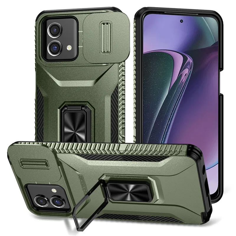 

Camera protect case for Motorola Moto G 5G 2023/ 4G 2023 Armor Hybrid Ring Back Cover Capa Funda coque