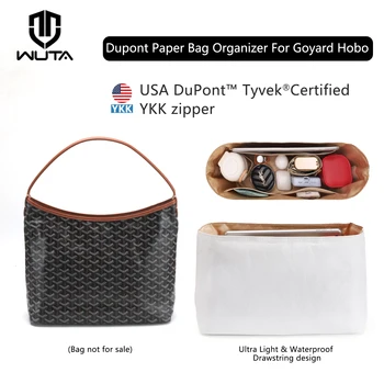 WUTA 가방 정리함, Goyard Hobo 핸드백 Dupont 페이퍼 내부 가방, 여행 휴대용 숄더 토트 백, 삽입 지지대 셰이퍼 